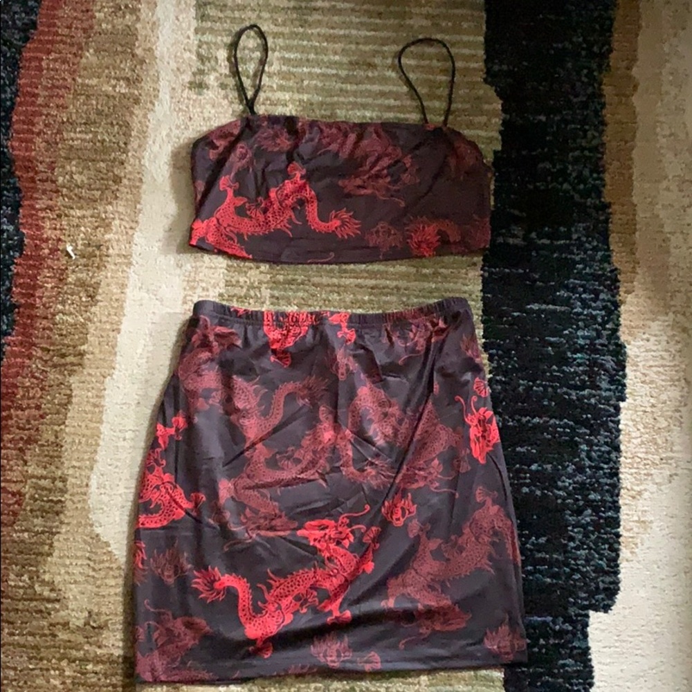 Spaghetti strap two piece set